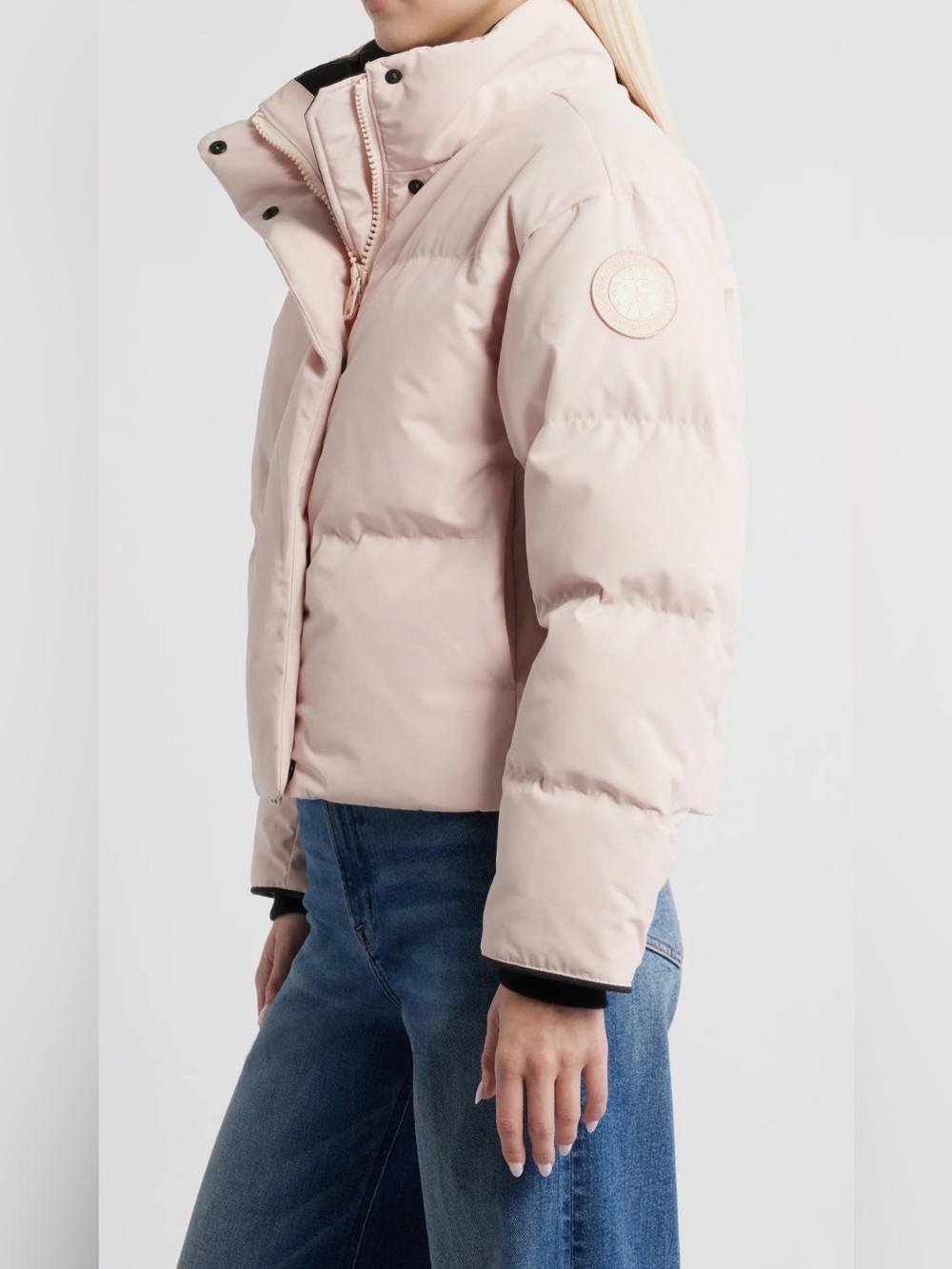 Canada Goose Grandview Black Label Cropped Puffer Jacket Vintage Rose Size XL
